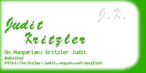 judit kritzler business card